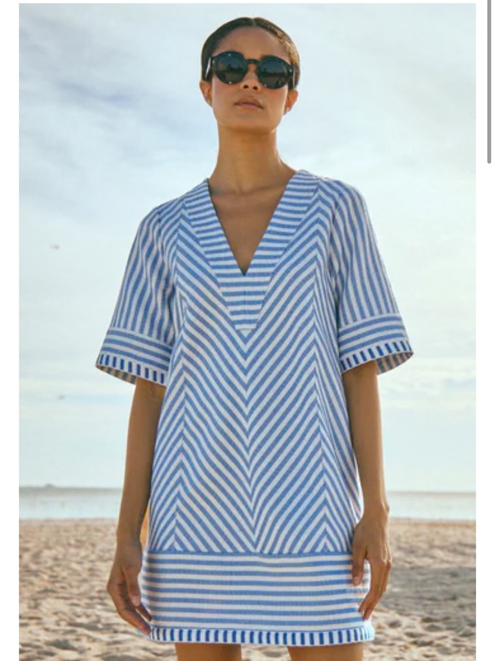 Hunter Bell - The Foster Dress Coastal Stripe like new small Sold Out